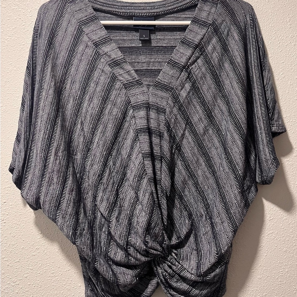 Daytrip Navy Blue and White Striped Knit Top